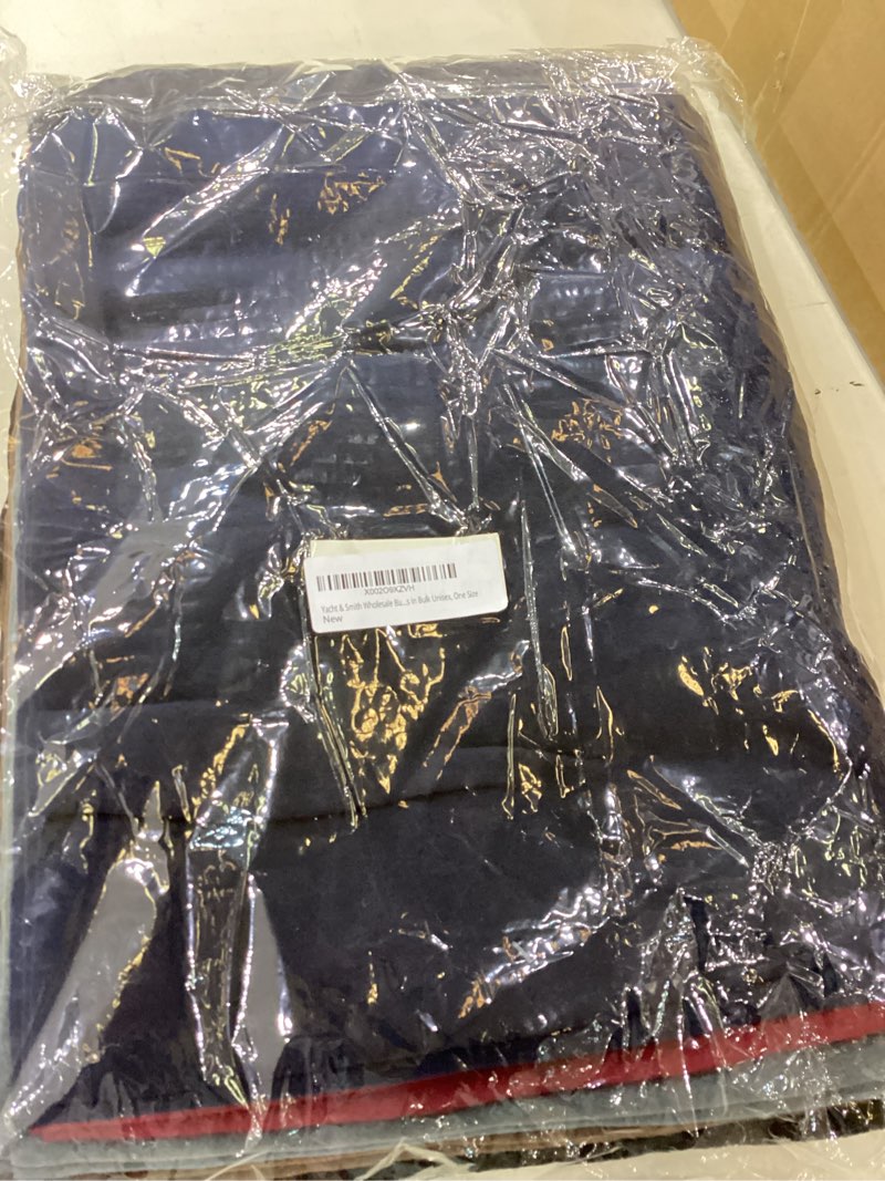 Yacht & Smith 12 Pack Of Wholesale Bulk Winter Fleece Scarf Solid Black And Plaid, Scarves in Bulk U