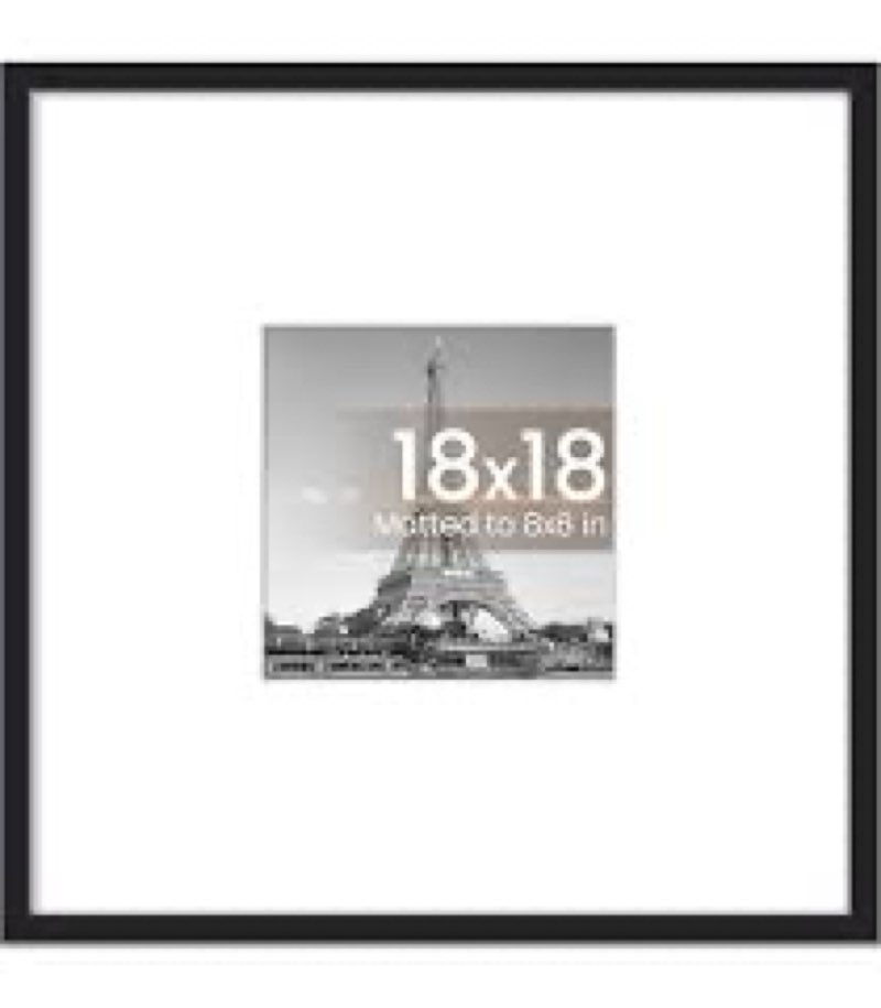 alluckyan 18x18 white picture frame mat for 14x14 photo wall mounting poster frame-1pcs