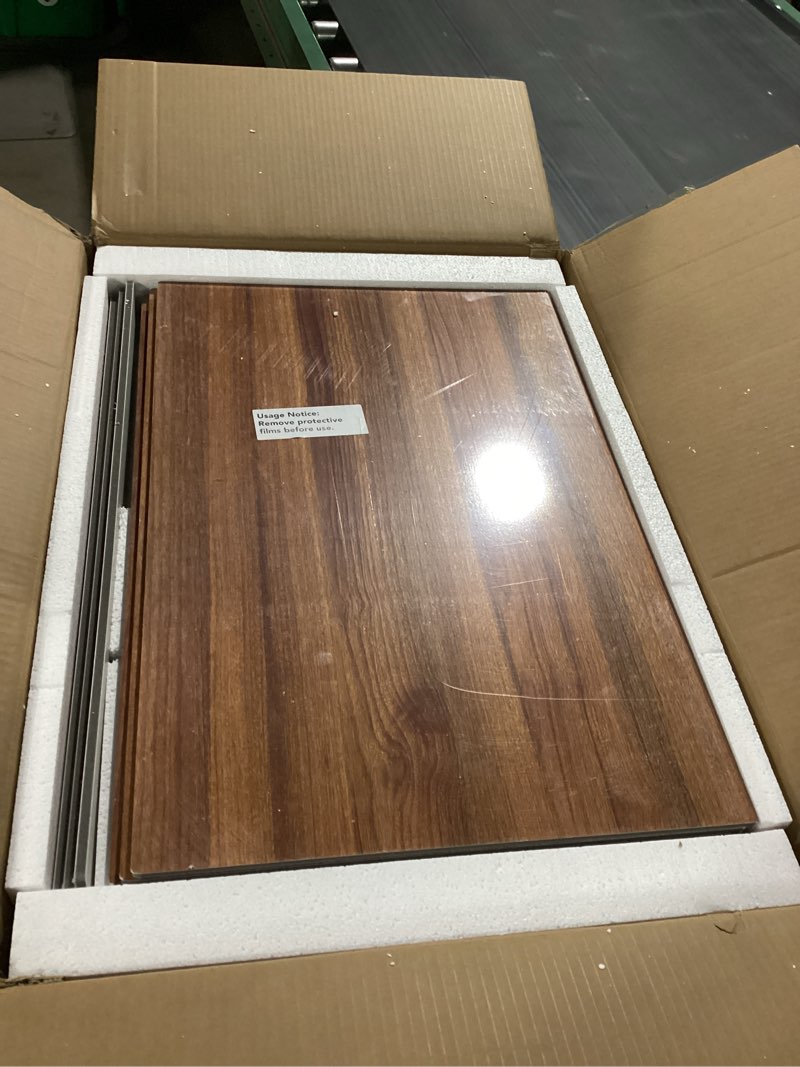 Condition photo showing Good Condition for 6-pack pvc composite board wire rack covers for pantry - imitation wood-look 24x16 inch, closet, bathroom, waterproof scratch resistant easy install, wood shelf covers for wire shelving brown 24*16in brown