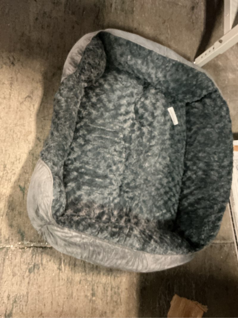 Condition photo showing As Is for INVENHO Large Dog Bed for Large Medium Small Dogs, Rectangle Washable Orthopedic Dog Bed, Soft Calming Sleeping Puppy Bed Durable Pet Cuddler with Anti-Slip Bottom L(30"x24"x9") L(30"x 24"x 9") Grey