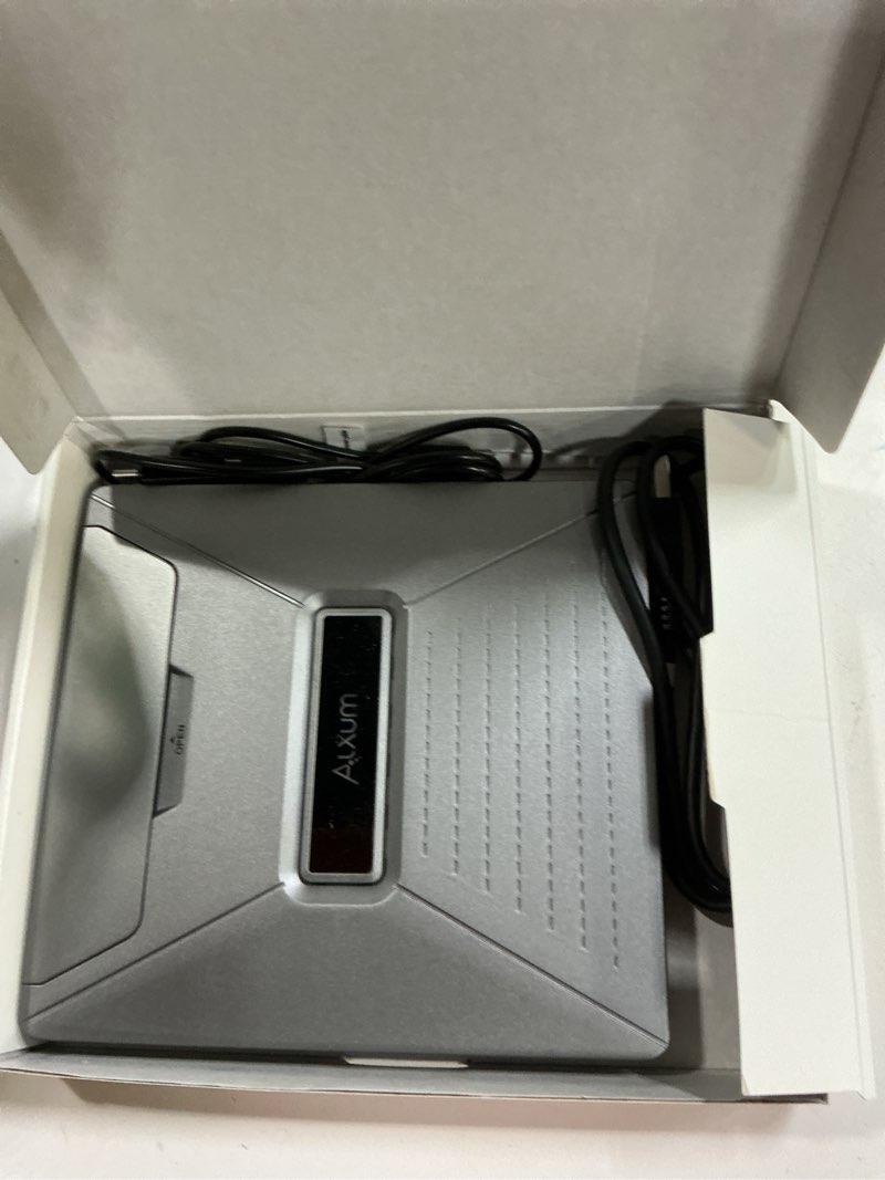 Condition photo showing Good Condition for alxum external cd dvd drive for laptop, 7 in 1 portable cd player dvd burner with m.2 nvme/usb 2.0 interface and sd/micro sd card slot, ultra-slim disk drive optical for windows/mac os/linux/vista grey+m.2