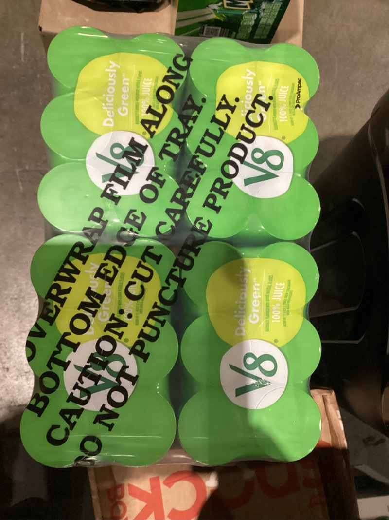 Condition photo showing New/Like New for V8 Deliciously Green 100% Fruit and Vegetable Juice, 8 fl oz Can (24 Pack) Deliciously Green 48 Fl Oz (Pack of 4)