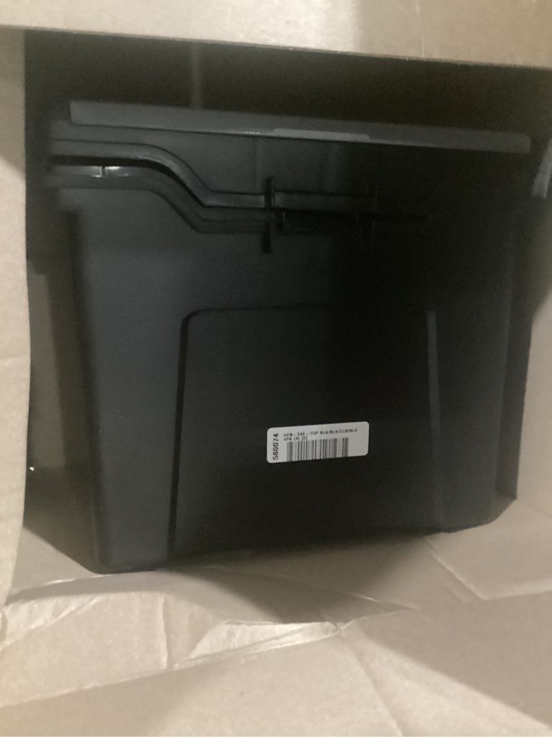 Condition photo showing Good Condition for iris usa file box with lid file organizer for letter file w/organizer-lid, plastic mobile filing organizer, water resistant document box, portable file box with handle, secure buckle, lockable, black black - single