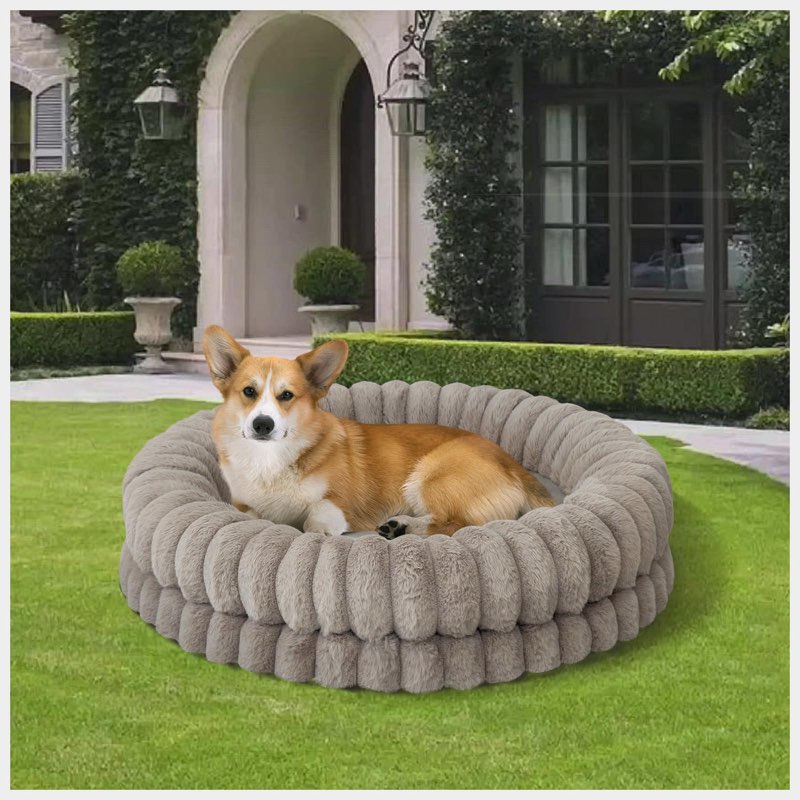 balance luxury donut dog bed, 30 inches round dog bed