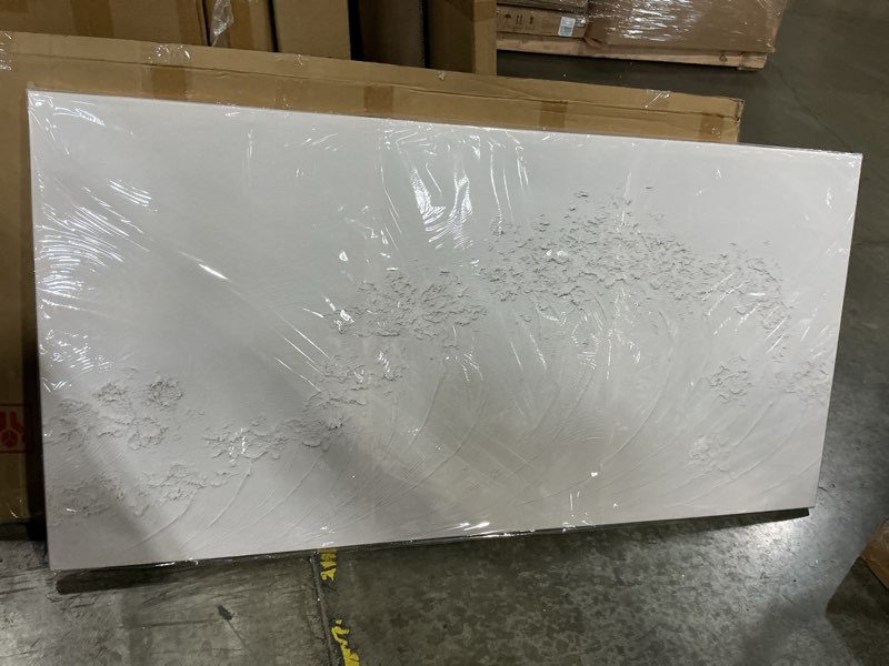 Condition photo showing New/Like New for white ocean waves painting 58x29