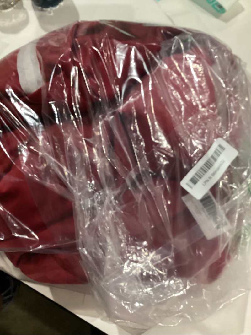 Condition photo showing Good Condition for stangh velvet curtains 108 inches long for living room, back tab & hook belt drapes, thermal insulated panels for holiday/bedroom/sliding door, w52 x l108, 2 panels 52"w x 108"l (pack of 2) red