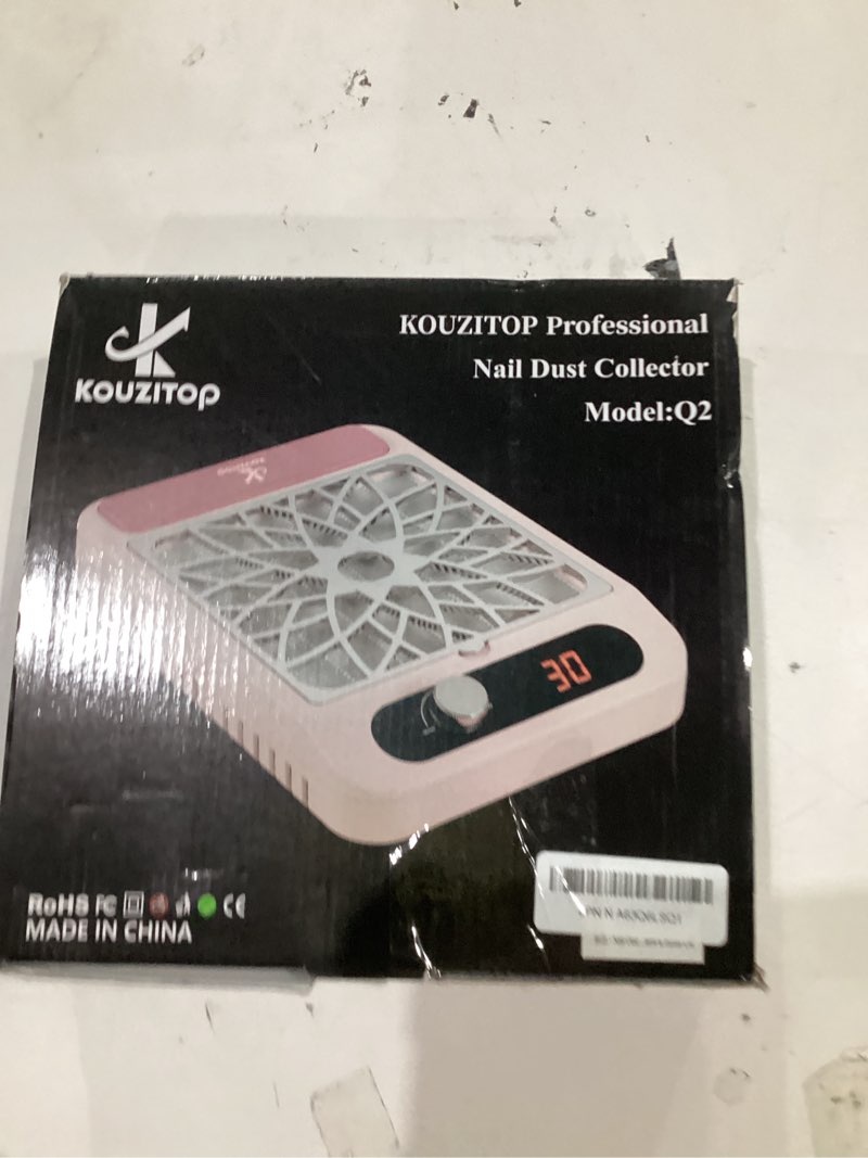 Condition photo showing As Is for Pink(((((((Makartt Nail Dust Collector - Professional Powerful Suction Larina Dust Collector Nail Tech LED Display, Adjustable Speed Reusable Filter, Strainer Panel for Acrylic Nail Polishing Manicure Salon Home Larina Nail Dust Collector