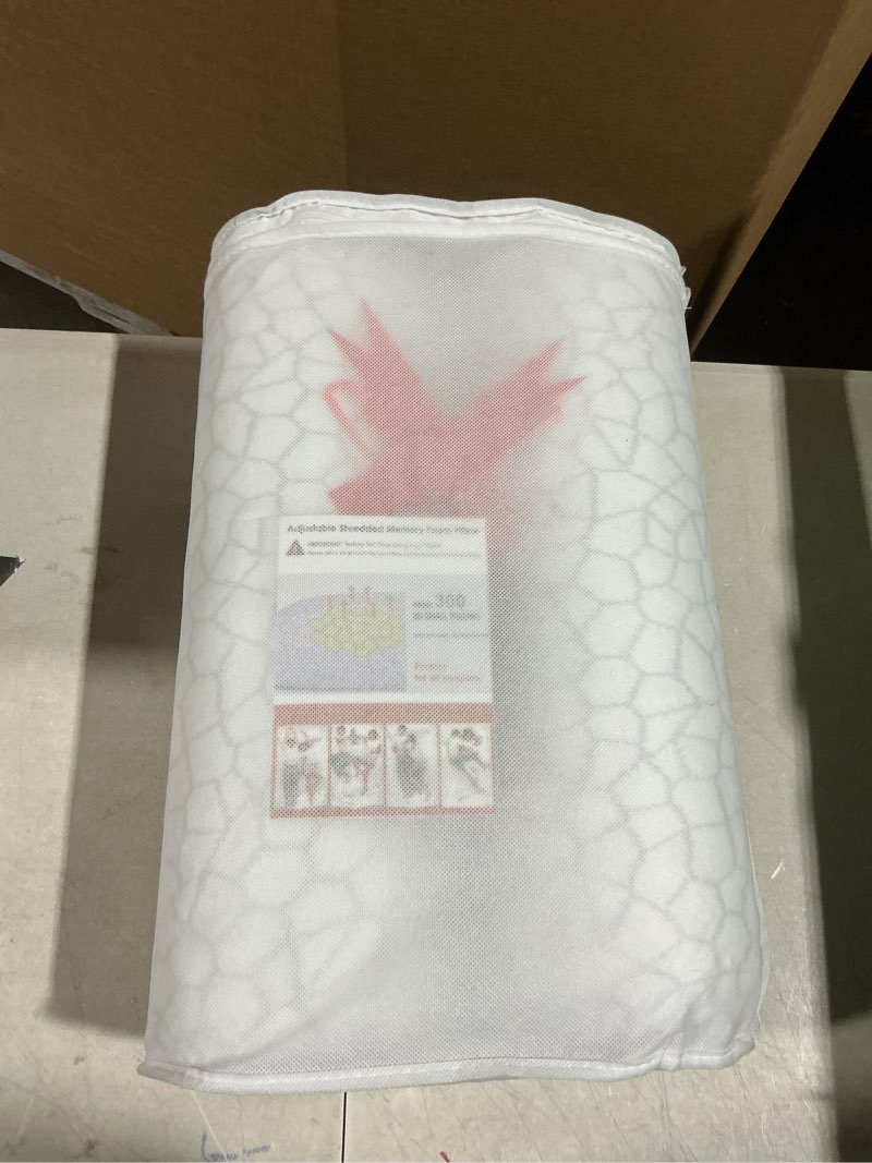 Condition photo showing Good Condition for Cooling Pillow Queen Size Set of 2, Adjustable Bed Pillows for Sleeping, Luxury Shredded Memory Foam Pillows 2 Pack,Soft Yet Supportive Firm Pillow for Side,Back,Stomach Sleepers,Gifts for Hot Sleeper Queen (2 Count) Original White (Cooling)