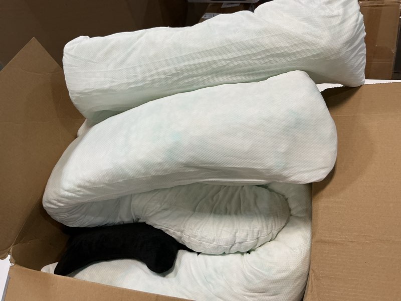 Condition photo showing As Is for Extra Large Dog Bed, Orthopedic Dog Bed with Cooling Gel Memory Foam, Waterproof XL Pet Bed with Removable Washable Cover, 42" Pet Sofa Couch Dutch Velvet with Bone Toy, Black Black X-Large(42"L x 30"W x 9.5"Th)