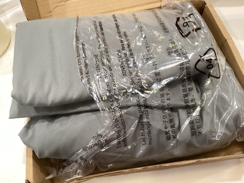 Condition photo showing As Is for freshculture twin flat sheets only 2 pack - hotel quality flat bed sheets - brushed microfiber - ultra soft & breathable - wrinkle-free - easy care - flat sheets only twin size (dark grey) dark grey twin-2pack