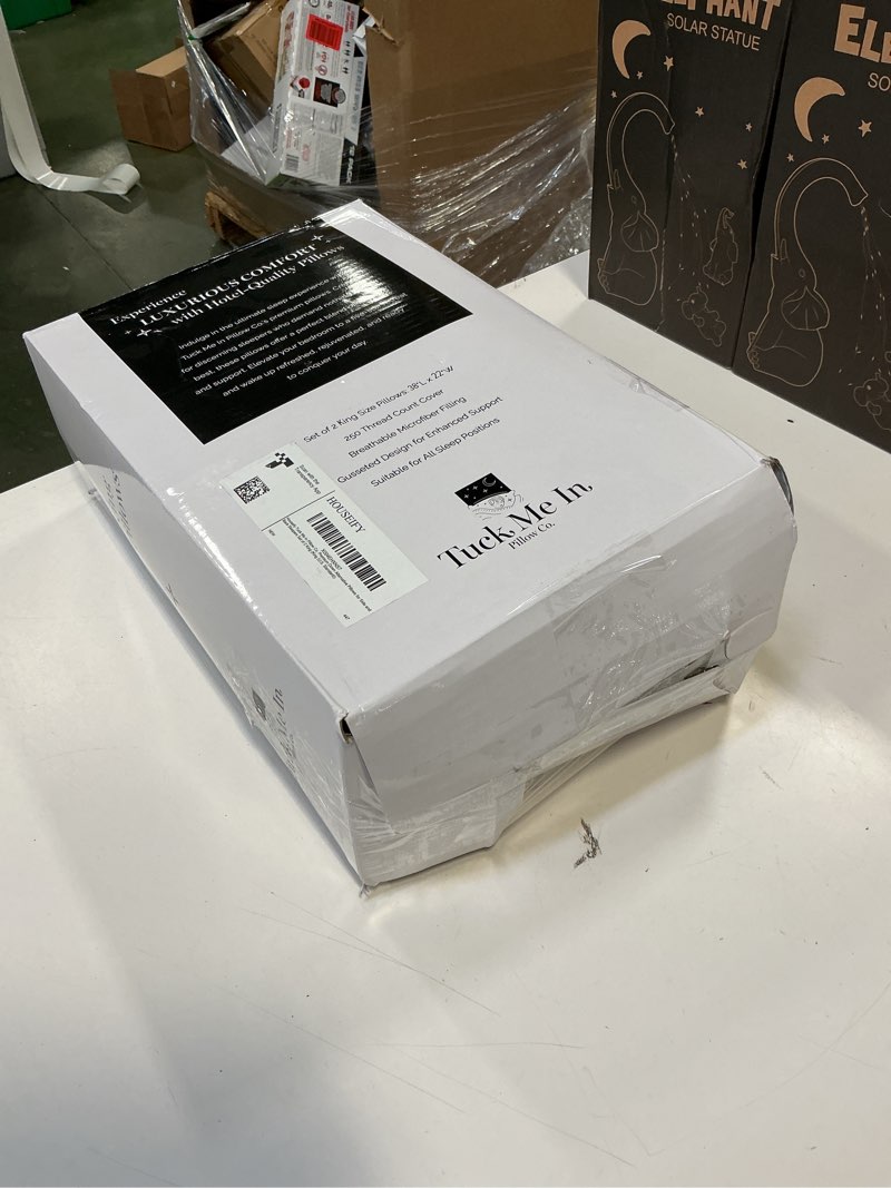 Condition photo showing New/Like New for Tuck Me in Pillow Co. Down Alternative Pillows - King Sized Hypoallergenic Pillows, Set of 2 - Premium, Breathable Pillow for Side Sleepers and Back Sleepers King (U.S. Standard)