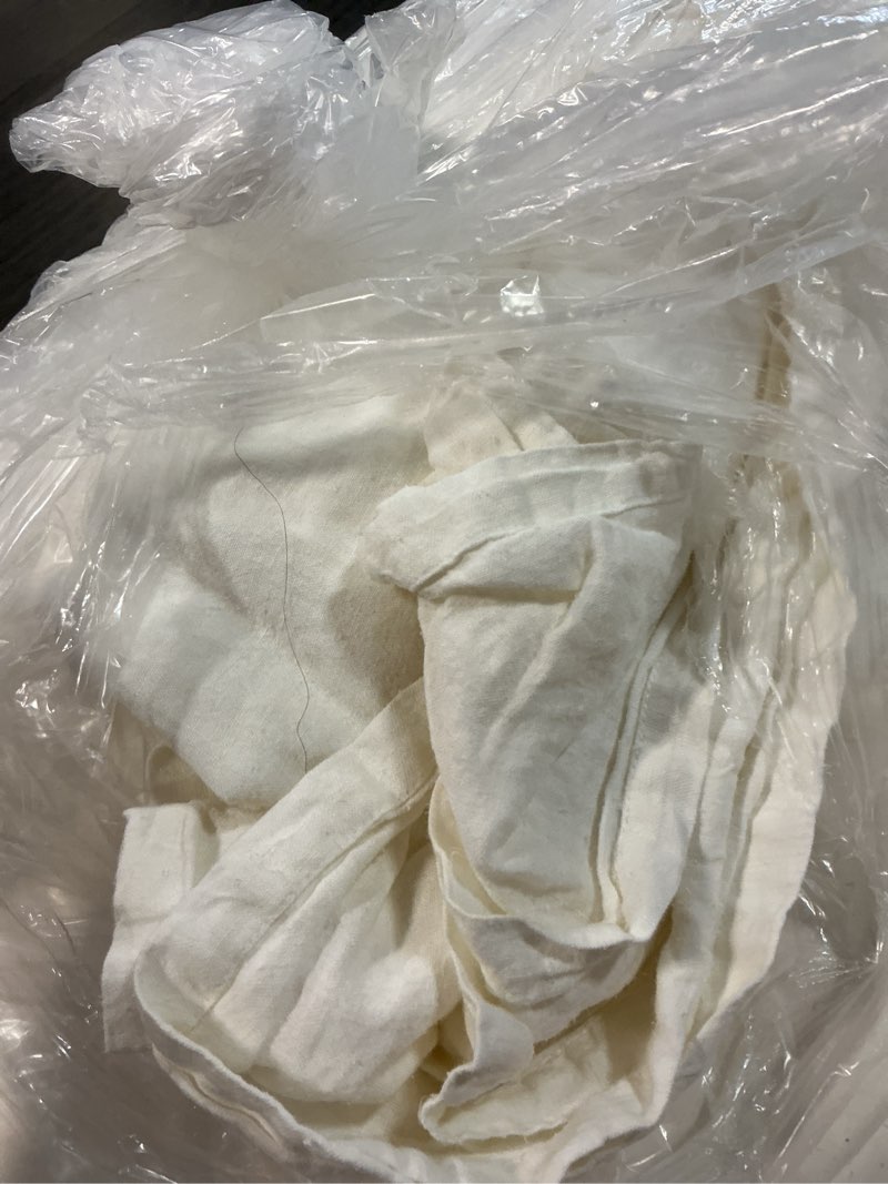 Condition photo showing As Is for european linen deluxe bedding bundle, cal king, white