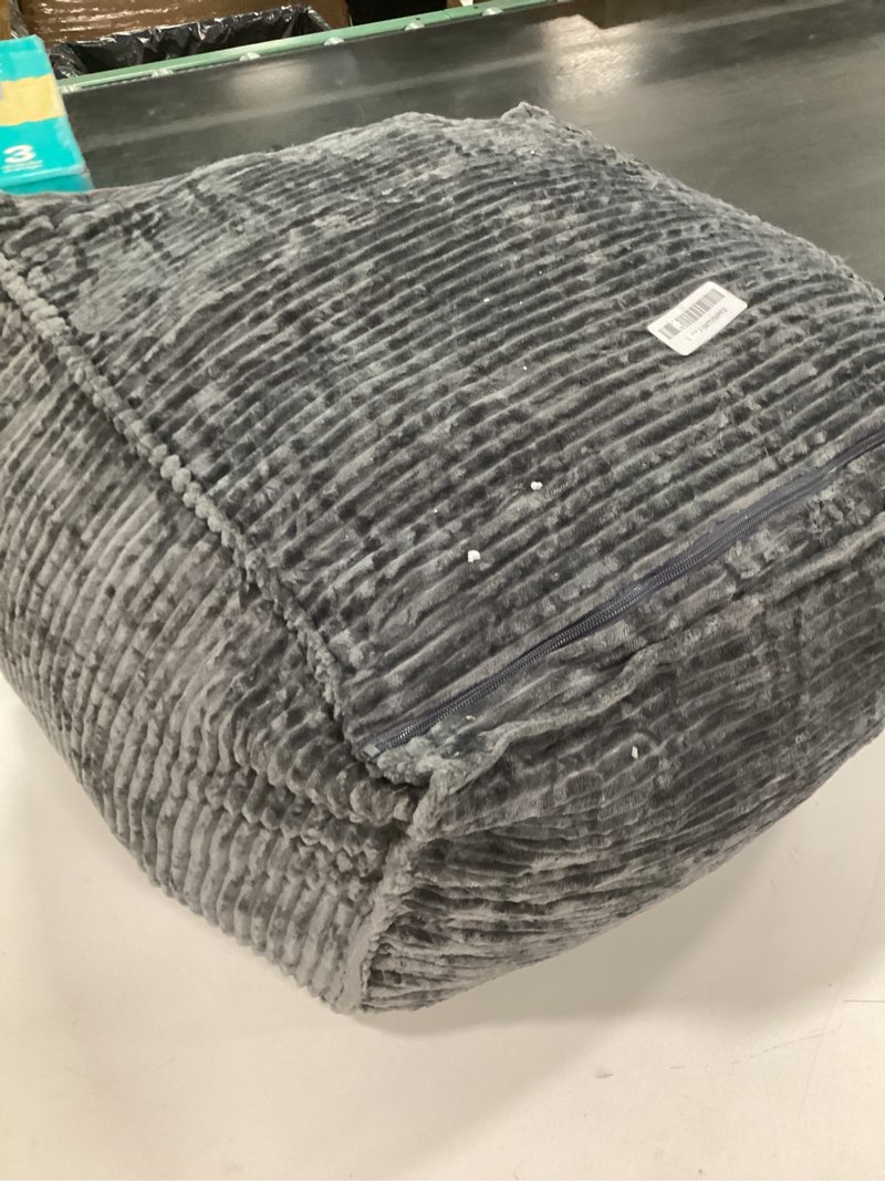 MeMoreCool Square Stuffed Pouf Ottoman Foot Rest, Corduroy Floor Pouf Foot Stool with Foam Chunk Fil