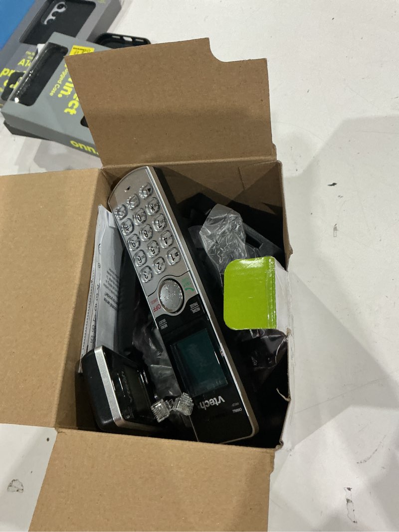Condition photo showing As Is for vtech cs6919-2 dect 6.0 cordless phone with caller id and handset speakerphone, 2 handsets, silver/black