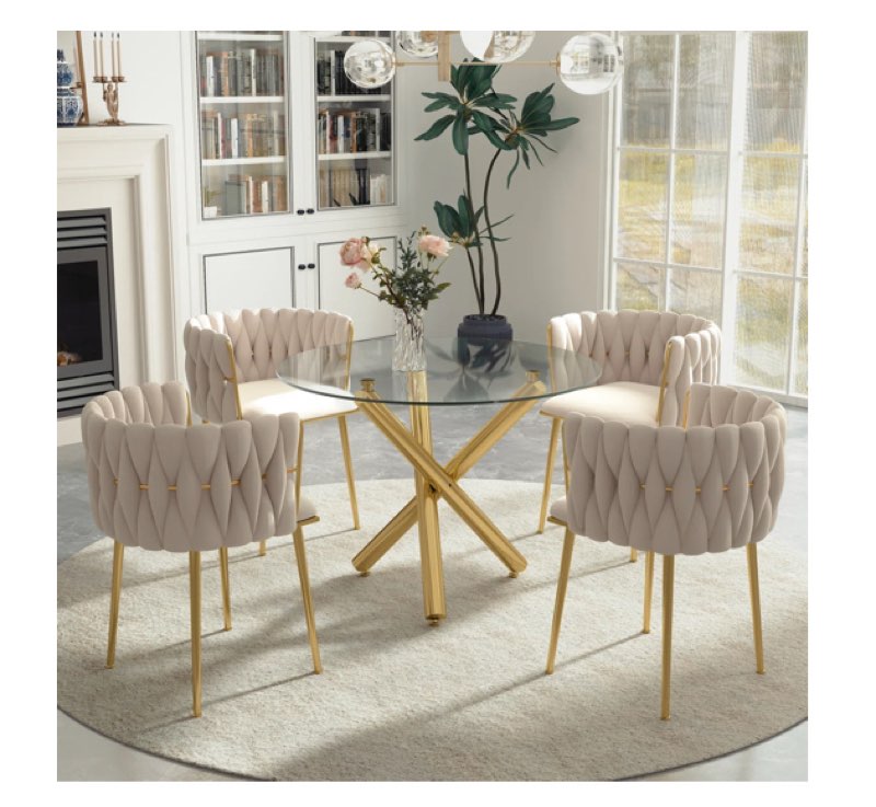Raykwan 4 - Person Three Leg Dining Set of 2 pcs