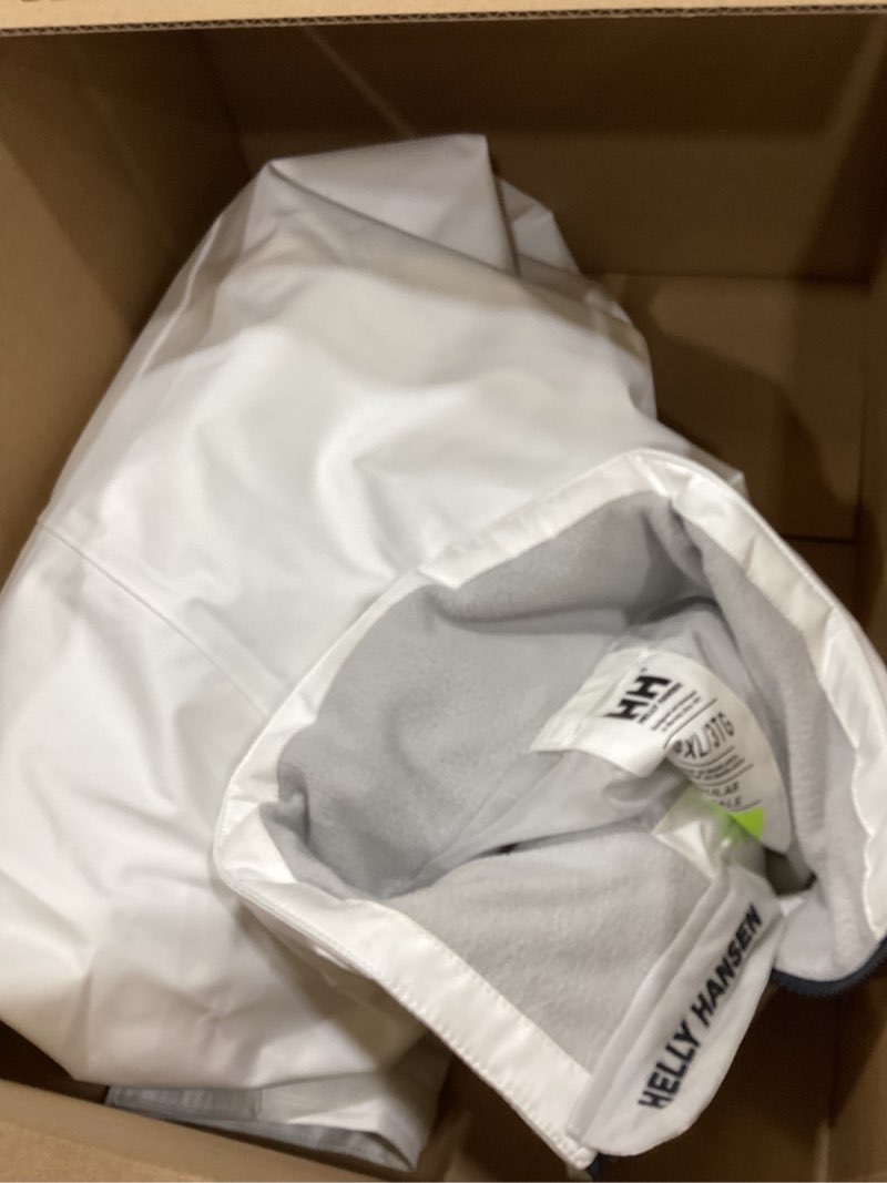 Condition photo showing As Is for Helly-Hansen Mens Crew Hooded Waterproof Sailing Jacket 3X-Large 001 White