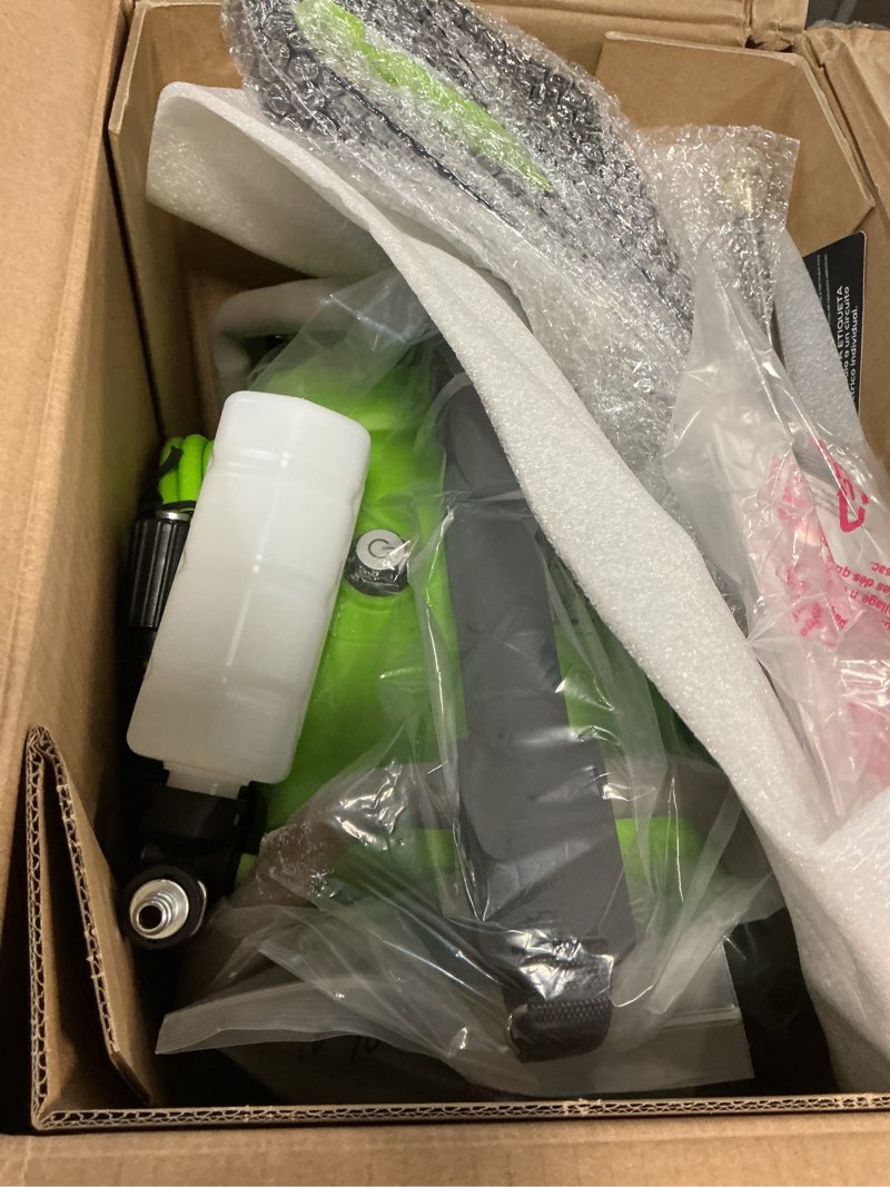 Condition photo showing New/Like New for greenworks 2100 psi (sgs certified) 1.2 gpm 13amp compact electric pressure washer telescoping handle power washer for cars, driveways, patios, patio furniture & around pools pressure washer 2100 psi (new)