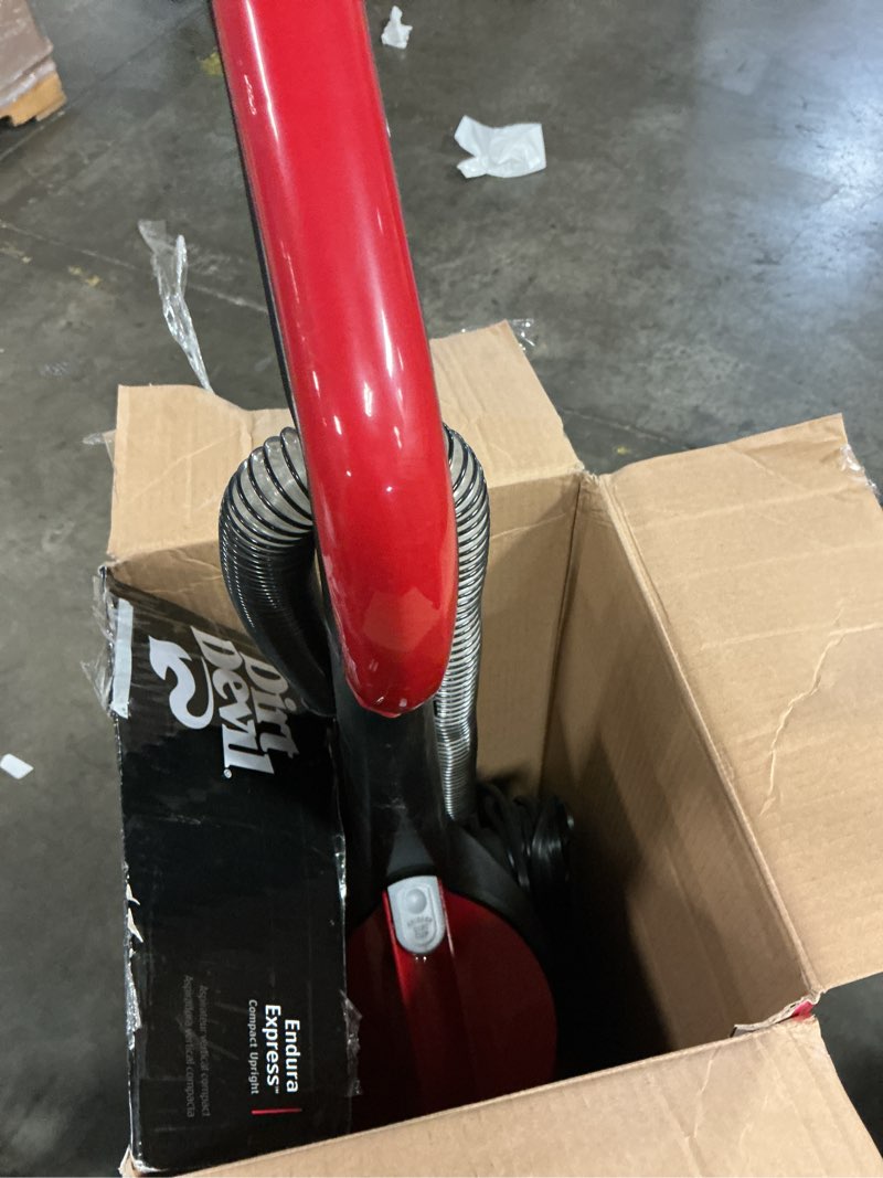 Condition photo showing As Is for dirt devil upright vacuum cleaners - hepa filtration