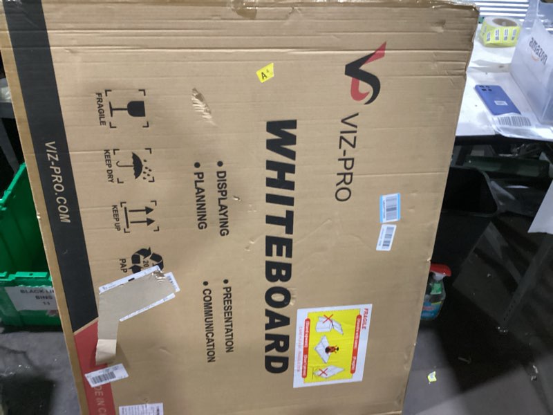 Condition photo showing New/Like New for VIZ-PRO Magnetic Whiteboard/Dry Erase Board, 48 X 36 Inches, Silver Aluminium Frame