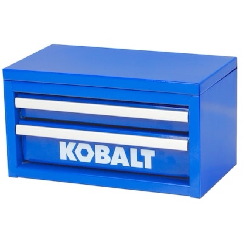 Kobalt Portable Mini Toolbox 10.83-in W x 5.91-in H x 5.91-in D 2 -Drawer Blue Steel Tool Box