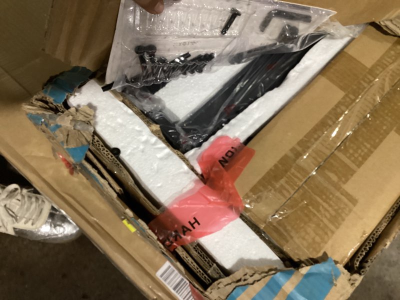 Condition photo showing Good Condition for POSSIBLY INCOMPLETE.. VECELO Full Size Bed Frame with Wood Headboard and Footboard, 14 Inch Metal Platform Bedframe with Reinforced Steel Slats, Under-Bed Storage, Noise-Free Assembly, No Box Spring Needed Brown Full