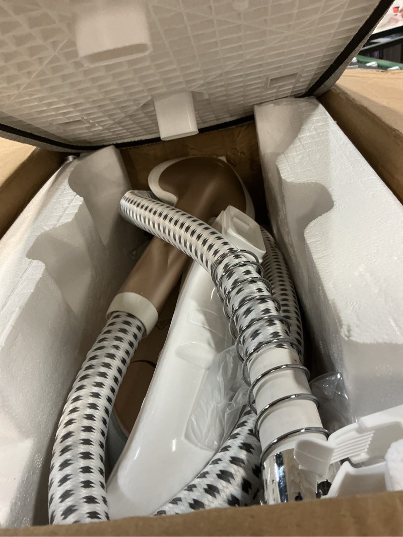 Condition photo showing Good Condition for hapais steamer for clothes,1800w standing garment steamer 30s heat-up with adjustable stable double rod,2-in-1 flat & hanging ironing,clothes steamer with 10 fabric steam modes white gold