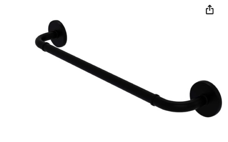 Allied Brass RM-41-24-BKM Remi Collection 24 Inch Towel Bar, Matte Black