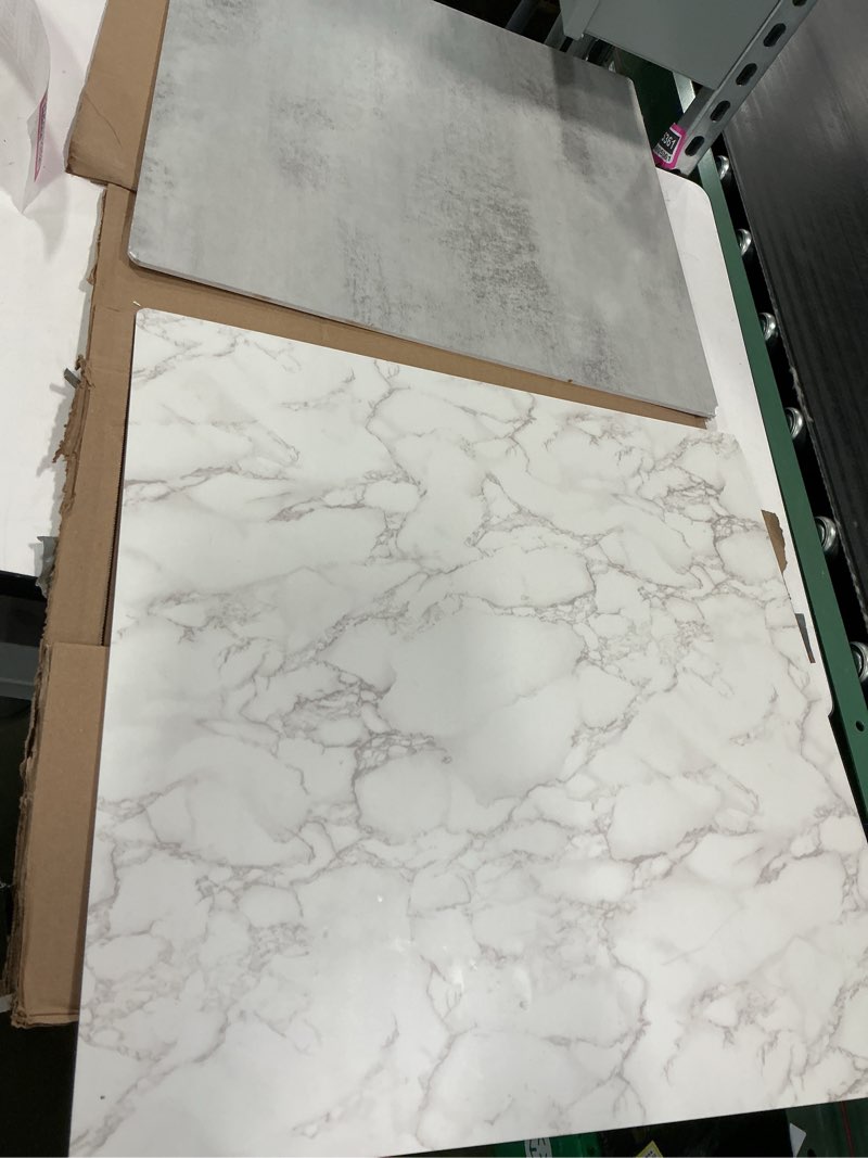 Condition photo showing Good Condition for 2 PCS 4 Pattern Boards Photo Backdrop for Flat Lay, Food Photography Background 24x24 Inch, BEIYANG (Marble+Light Gray)