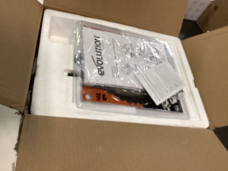 Condition photo showing As Is for Evolution Power Tools R185CCS 7-1/4" TCT Multi-Material Cutting Circular Saw, 7-1/4", Orange