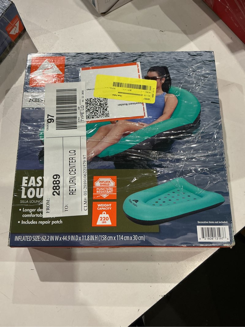 Condition photo showing Good Condition for ozark trail easy float inflatable lounge  teal