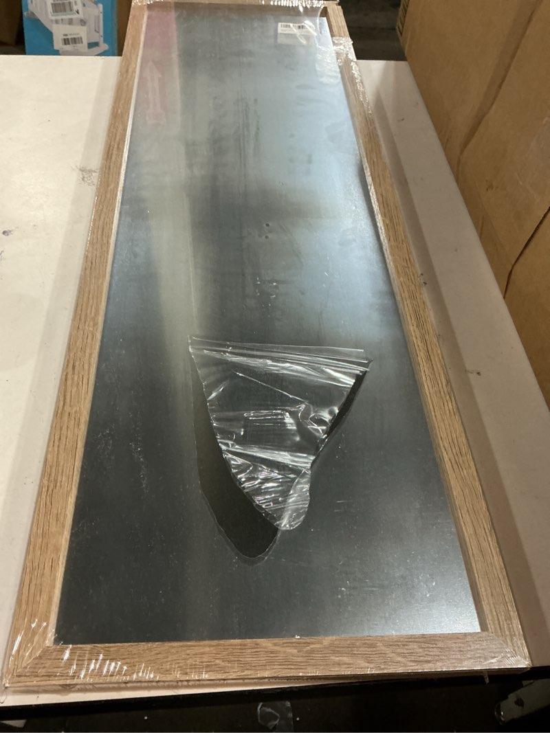 Condition photo showing Good Condition for Magnetic Chalkboard for Wall, Long Chalk Board, Wall Hanging Menu for Restaurant, Food Truck, Kitchen, Chalk Board for Kitchen, Bar & Home Decor 11.8" x 35.4" Rustic Brown Chalkboard