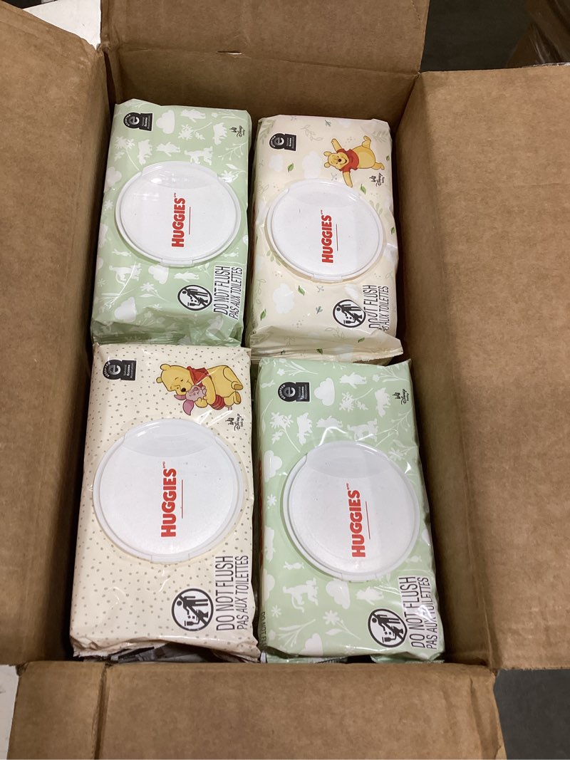 Condition photo showing New/Like New for huggies natural care sensitive baby wipes, unscented, hypoallergenic, 99% purified water, 12 flip-top packs (768 wipes total), packaging may vary