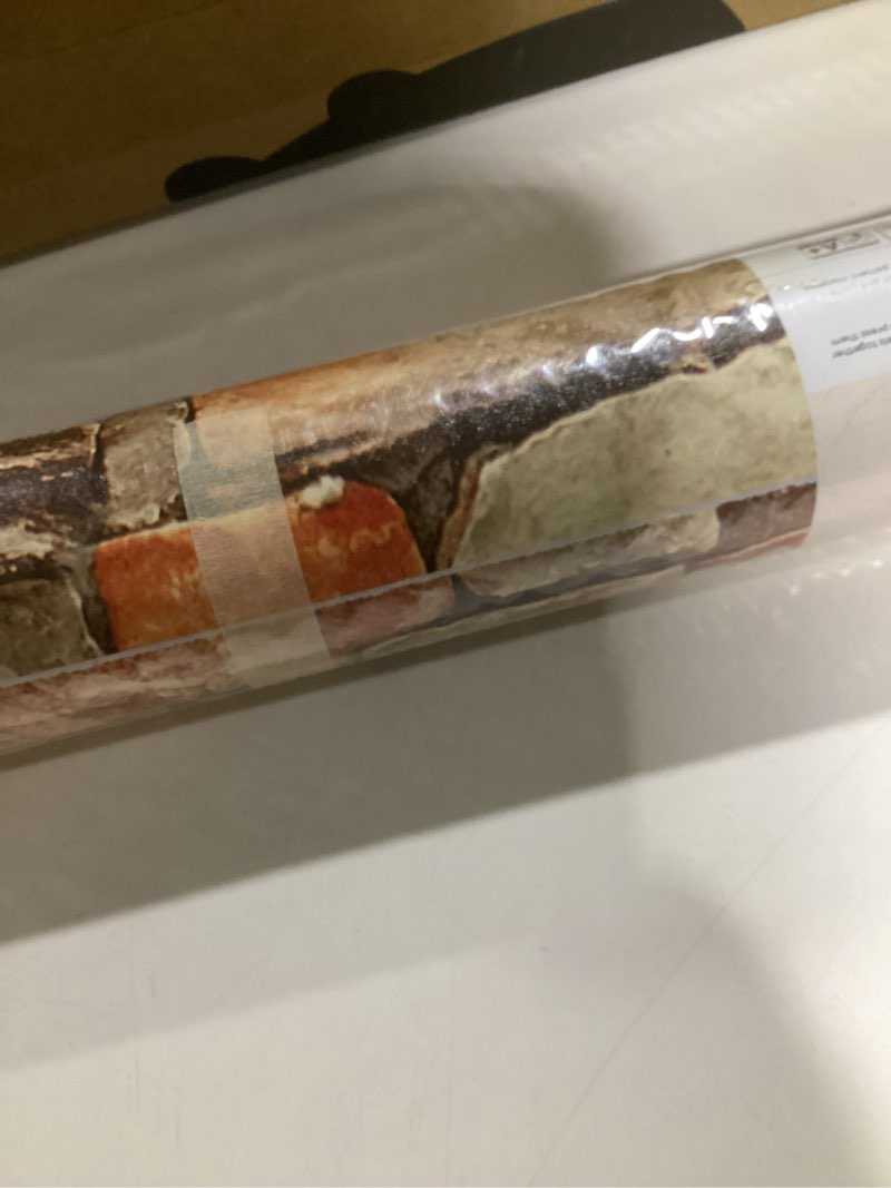 Condition photo showing Good Condition for melunmer red brick peel and stick wallpaper 17.7”×393” self adhesive removable wallpaper red faux brick contact paper waterproof decorative easily to install contact paper for kitchen backsplash 17.7" x 393" red brick wallpaper