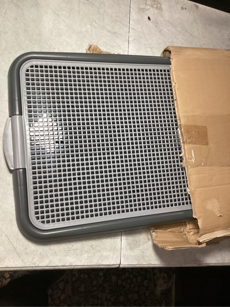 Condition photo showing Good Condition for Mesh Training Toilet Potty Tray for Puppy and Small Size Dog 20.3 x 16.3 x 1.2 inch (Gray+Gray)