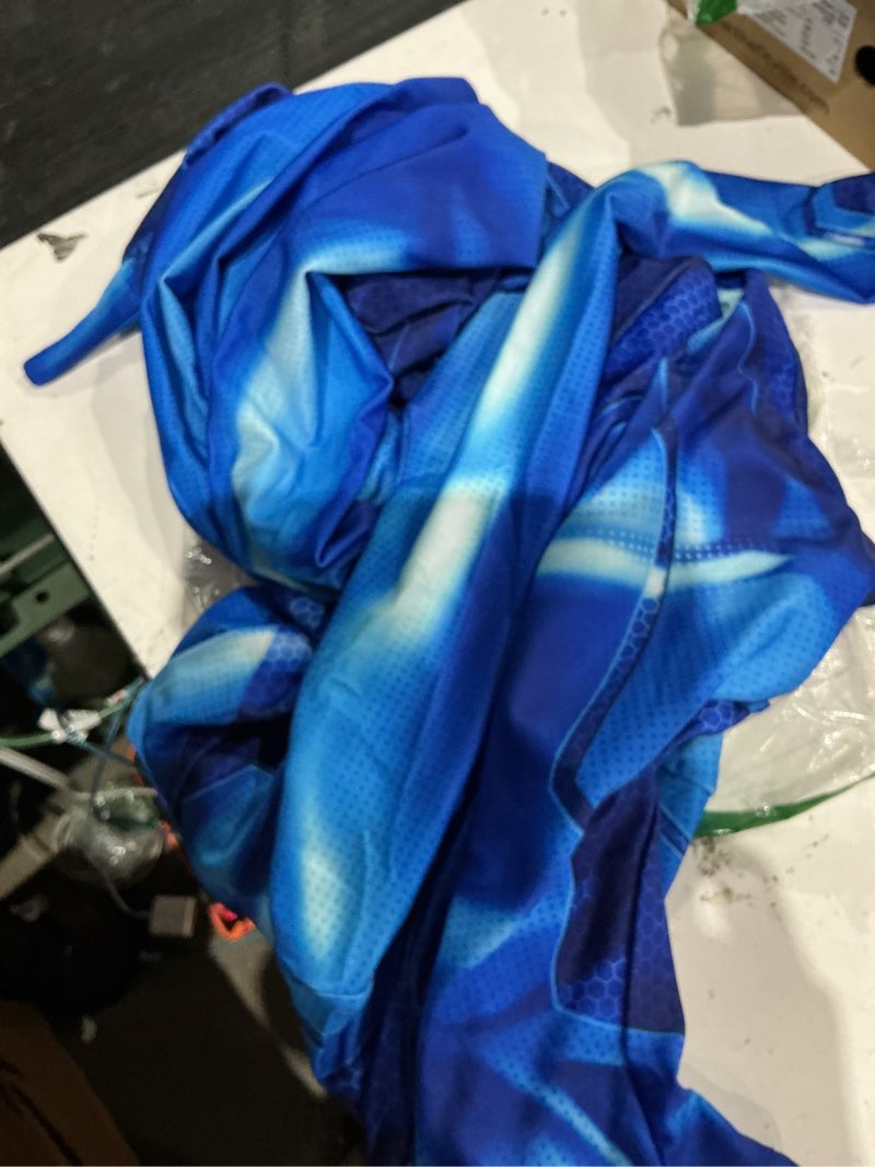Condition photo showing Good Condition for cosplay life zero suit samus cosplay costume - metroid costume for cosplay, halloween, photoshoots – body suit large blue