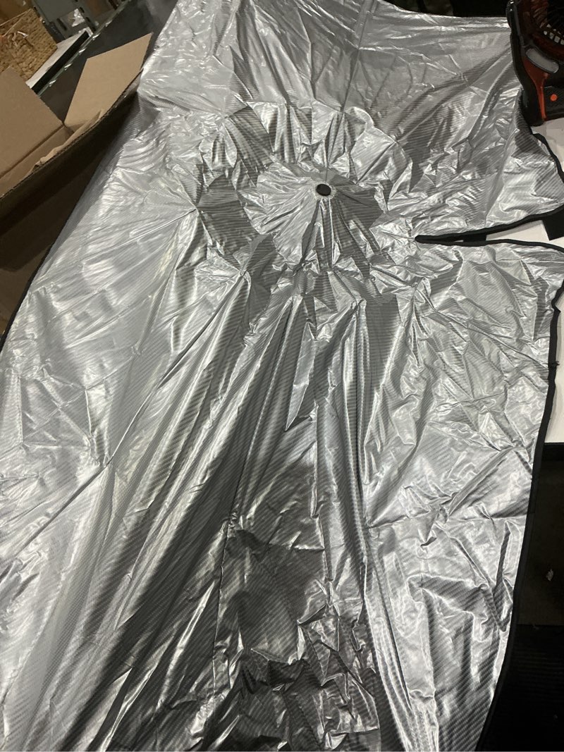 Condition photo showing As Is for car windshield sun shade umbrella front window foldable uv block sunshade covercar