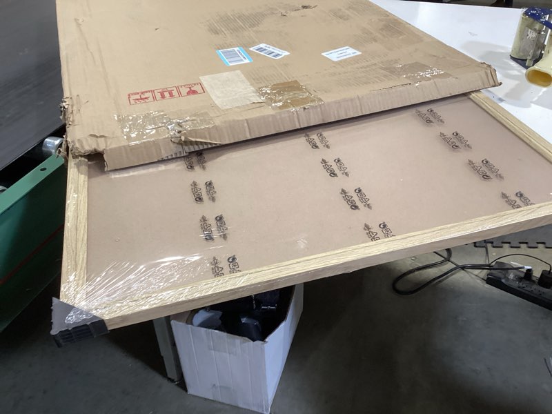 Condition photo showing Good Condition for gulethun 24x30 picture frame, natural wood poster frame, home decor natural gallery frames, horizontal or vertical format, sturdy, plexiglass, large wall decor, for photos, artworks, posters natural wood color 24x30in