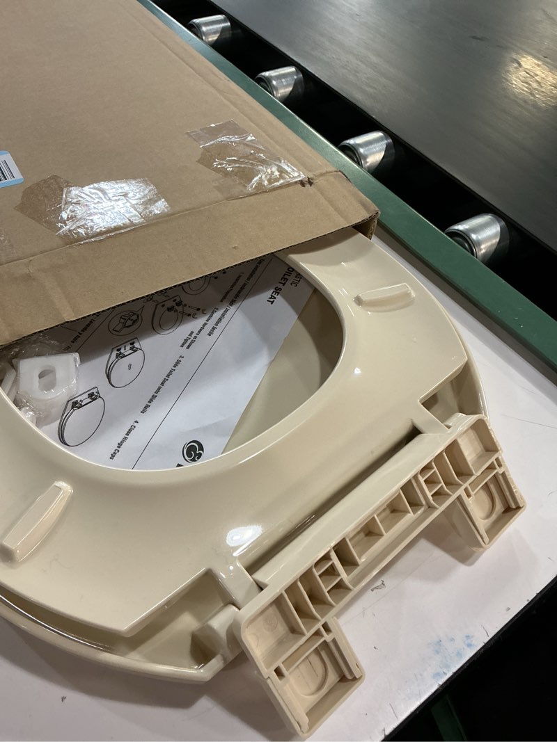 Condition photo showing Good Condition for highcraft b4tspr round plastic toilet seat slow close ? easy remove, bone round plastic bone