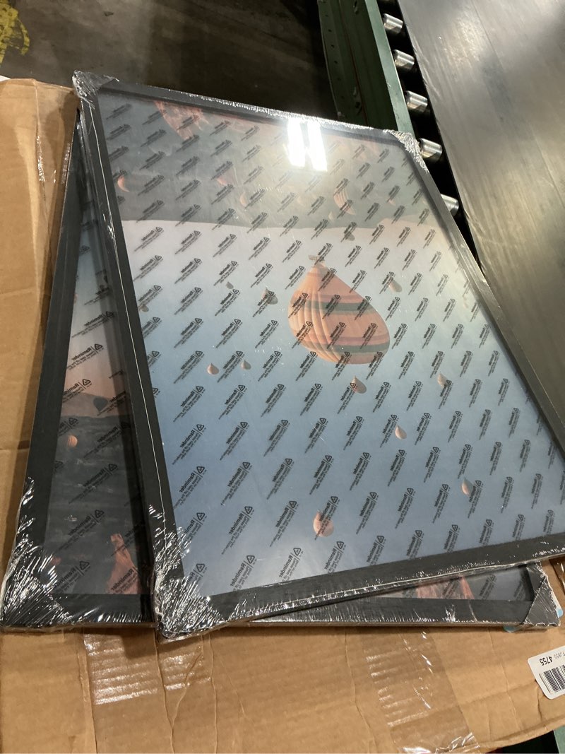 Condition photo showing Good Condition for 18x24 Picture Frame Black for Wall Hanging, Wood 18 x 24 Frame Poster Photo Frame for Wall Horizontally or Vertically, Black, 1 Pack 1 18x24 inch