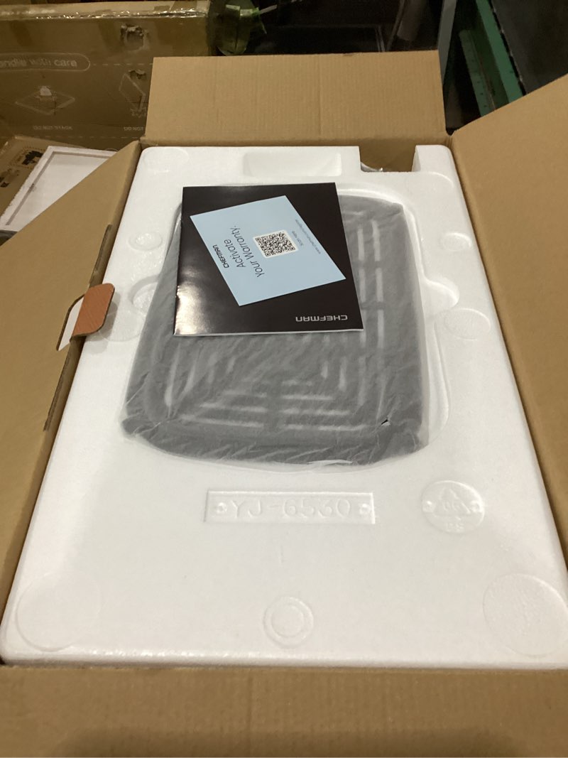 Condition photo showing Good Condition for Chefman Air Fryer TurboFry 7-Qt, 6-in-1 High-Powered 450°F Cooking for Crispier Results, Compact Space-Saving Design, Air Fry, Bake, Broil, Reheat, Dehydrate, Defrost, Fast & Even Cooking – Black