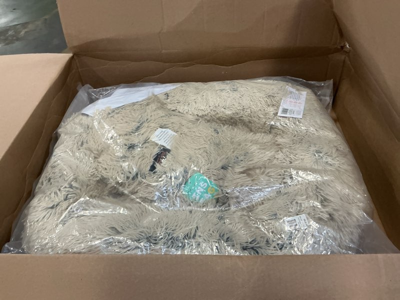 Condition photo showing New/Like New for Best Friends by Sheri Bundle Set The Original Calming Shag Donut Cuddler Cat and Dog Bed + Pet Throw Blanket Taupe Small 23" x 23" Small 23" x 23" Bed + Blanket Shag Taupe