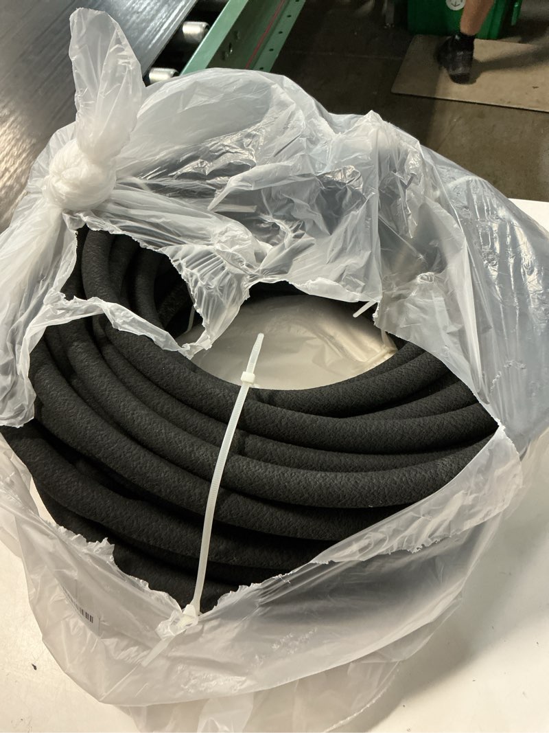 Condition photo showing Good Condition for 5/8" 100ft heavy duty soaker hose with brass connectors – ultra-flexible drip irrigation for gardens, lawns & raised beds 100 ft-5/8