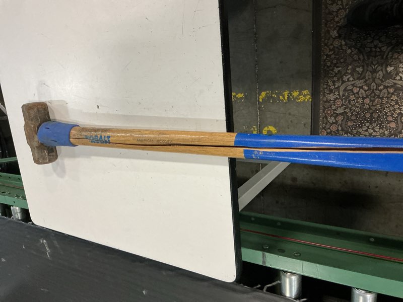 Condition photo showing As Is for kobalt 10-lb steel head wood sledge hammer 