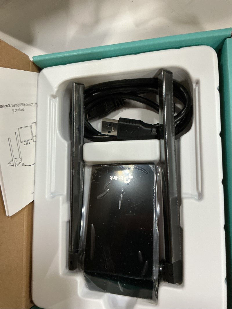 Condition photo showing New/Like New for tp-link wifi 6 usb adapter for desktop pc - (archer tx20u plus) ax1800 wireless network adapter with 2.4ghz, 5ghz, high gain dual band 5dbi antenna, wpa3, supports windows 11/10 ax1800 wifi 6, dual band