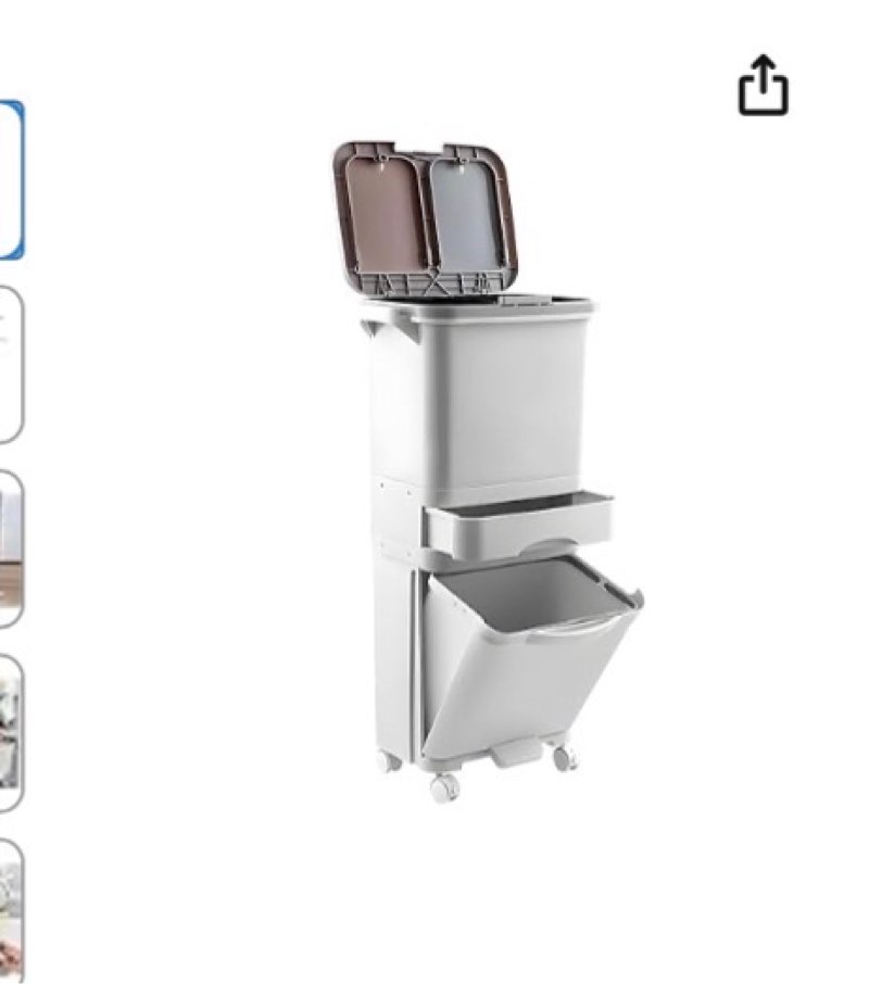 Home & Kitchen›Storage & Organization›Waste & Recycling›Kitchen Trash Cans Amazon Prime Logo Enjoy fast, free delivery, exclusive deals, and award-winning movies & TV shows. Join Prime $129.99 FREE delivery Monday, November 10 Or fastest delivery Tomorrow, November 7. Order within 8 hrs 31 mins Delivering to Balzac T4B 2T – Update location In Stock Quantity: Quantity:1   Add to Cart   Buy Now Ships from Amazon Sold by Sai*le Returns Returnable until 31 Jan 2026 Payment Secure transaction  Add gift options Add to Wish List                  2+    VIDEO  OCKYOOZ 42L Kitchen Trash Can with Lid, Three-Layer Dual Trash and Recycling Bins with Wheels, Vertical Dry and Wet Separation Waste Sorting Bins with 3 Removable Inner Buckets Click to see full view OCKYOOZ 42L Kitchen Trash Can with Lid, Three-Layer Dual Trash and Recycling Bins with Wheels, Vertical Dry and Wet Separation Waste Sorting Bins with 3 Removable Inner Buckets