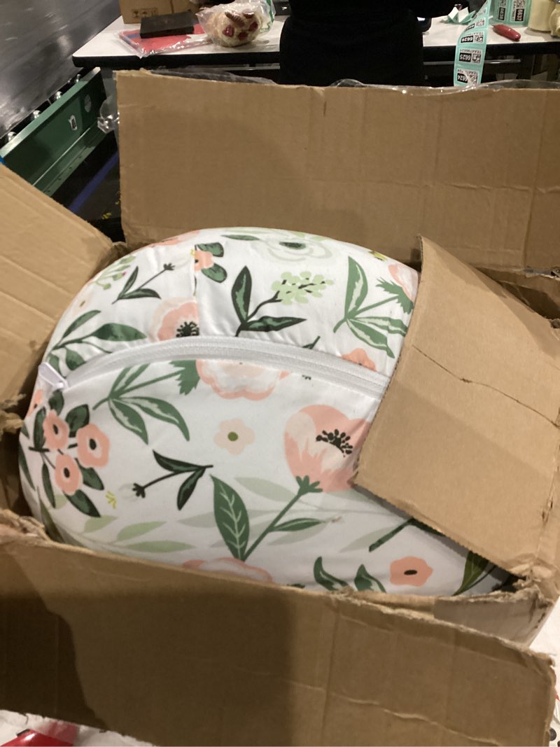 Condition photo showing Good Condition for Boppy Nursing Pillow - Firm, Ergonomic U-Shaped Bottle and Breastfeeding Pillow with High Lift for Comfort and Support, Spacious Surface - Pink Garden Flowers New Nursing Pillow Pink Garden Flowers