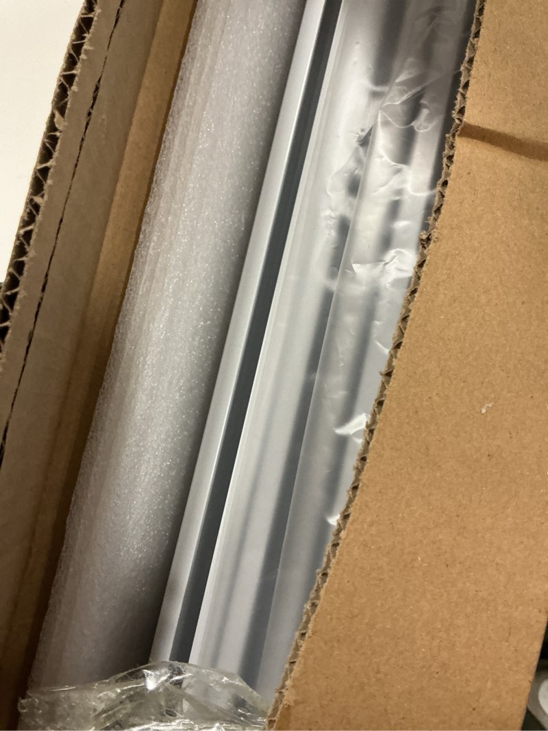 Condition photo showing Good Condition for Aluminum alloy ceiling curtain tracks with hooks & corner connectors (Set of 2), heavy-duty room partition curtain rod tracks, suitable for living rooms, bedrooms, and bathroom(6-9 ft Track Set)White White 6-9 ft Track Set