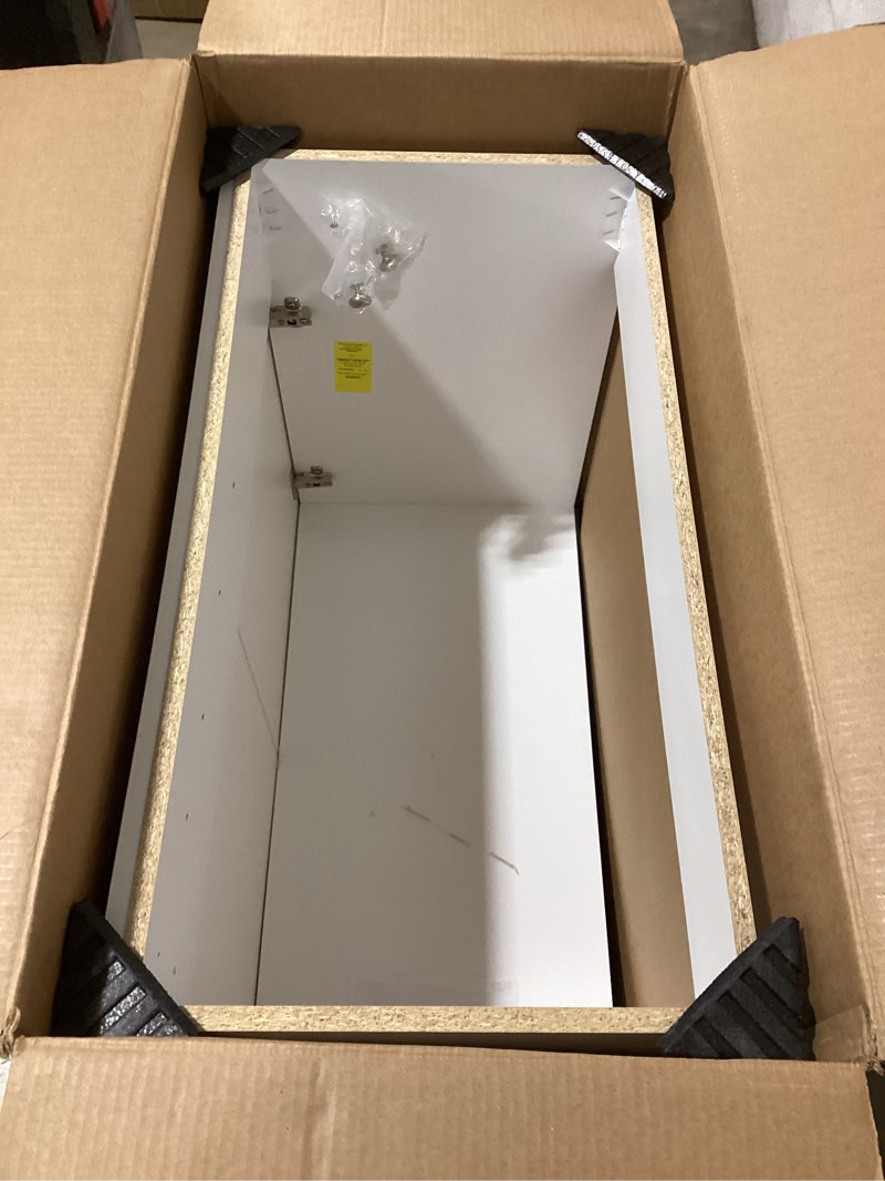 project source dover 36-in true white single sink bathroom vanity