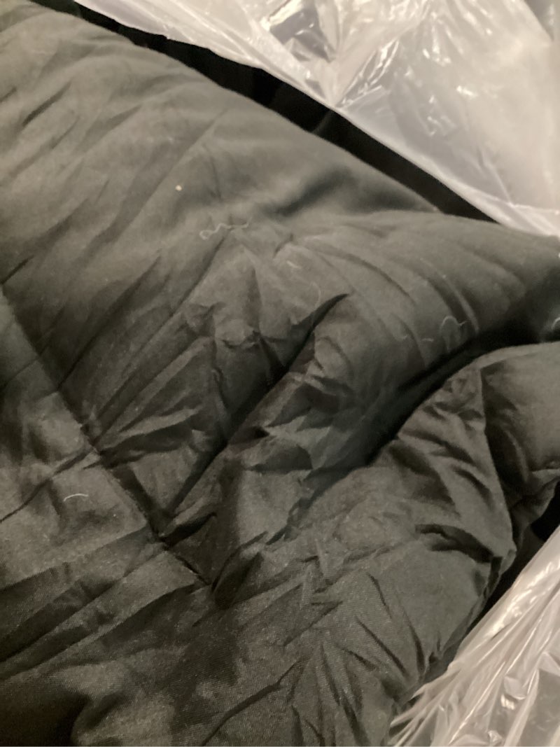 Condition photo showing Good Condition for CozyLux Queen Comforter Set Black - 3 Pieces Box Stitched Comforters Queen Size, Soft Bed Set for All Seasons, Lightweight Bedding Sets with 1 Down Alternative Comforter and 2 Pillow Shams Black Queen