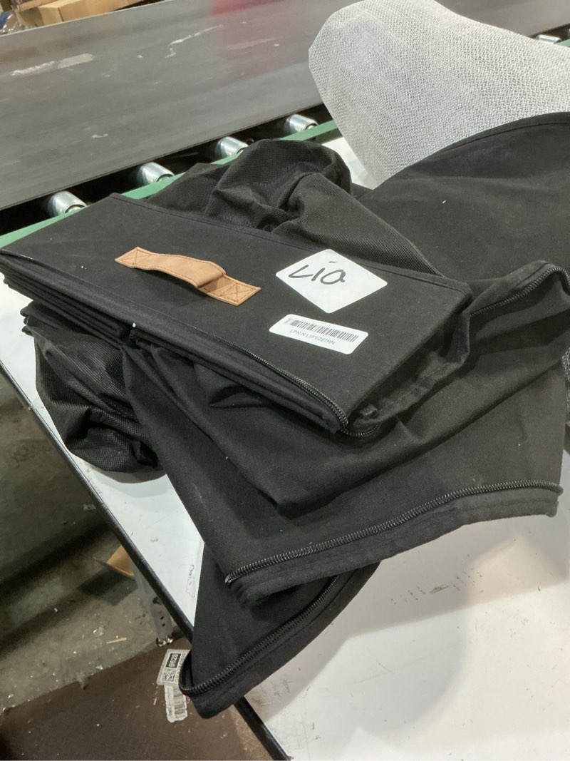 Condition photo showing As Is for StorageWorks Underbed Storage with Lid, 2-Pack Under Bed Storage Containers for Clothes, Bedding, and Sweaters, Black Medium Black